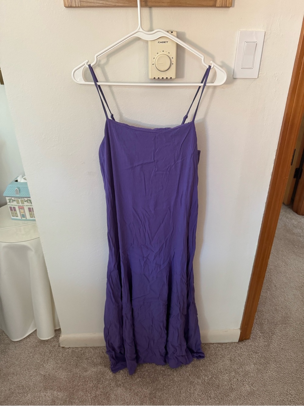 LOFT Purple Slip Maxi Dress with Spaghetti Straps